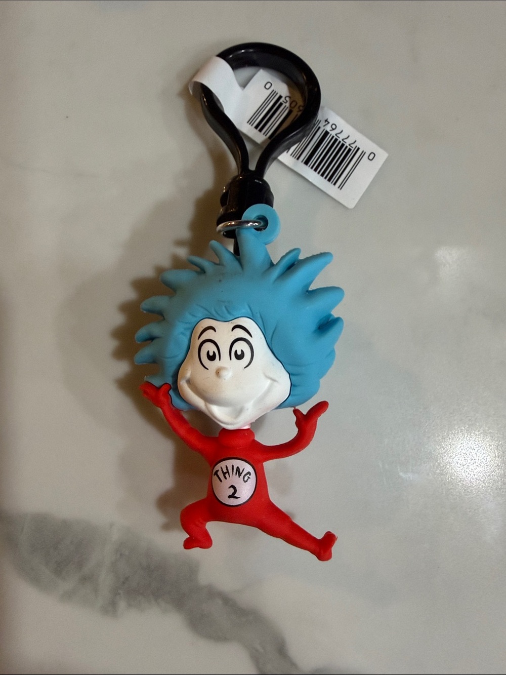 Dr. Seuss Thing 2 Blue & Red Keychain Figure by
